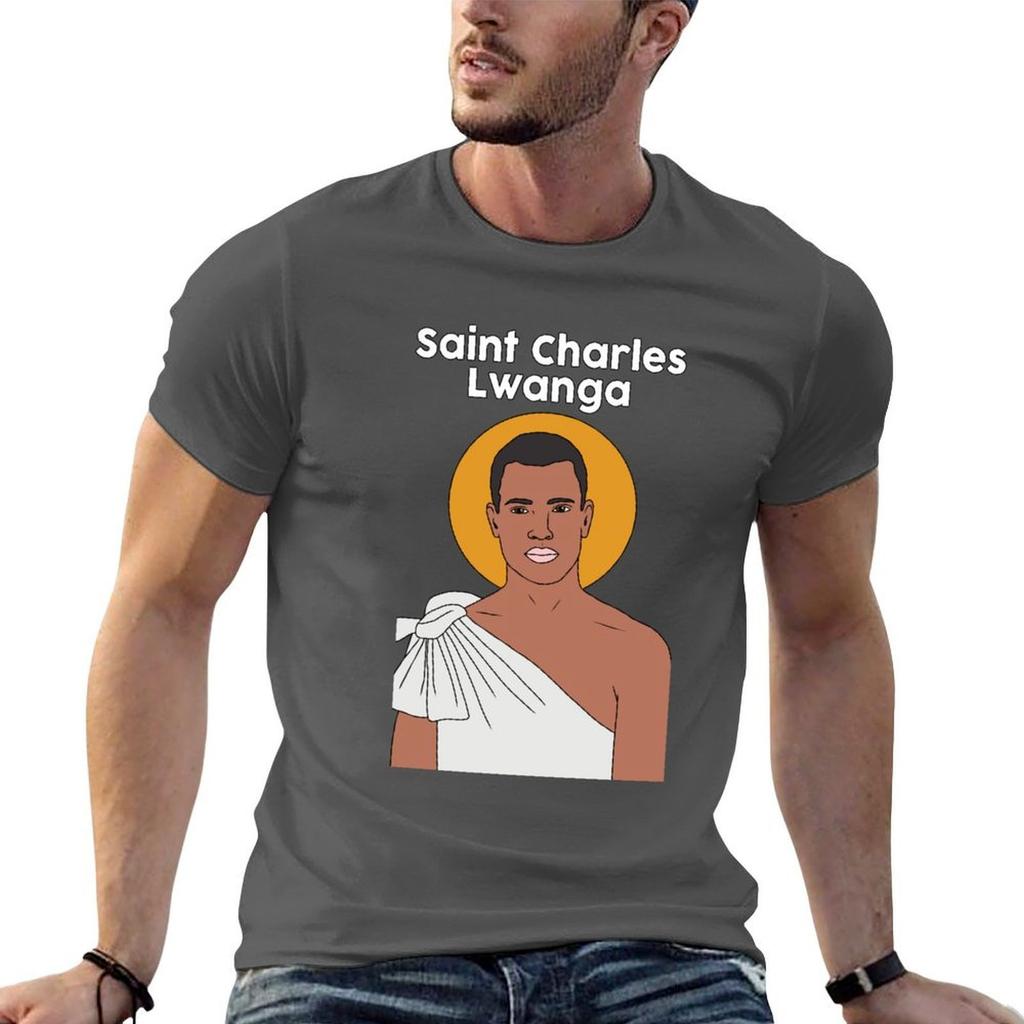 Saint Charles Lwanga Tshirt Anime T Shirts Oversize Unisex T Shirt Designer Graphic T Shirts For Unisex Tshirt
