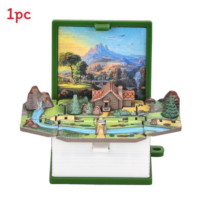 Брелок-брелок 3D Pop-Up Puzzle Book с сценой крепости для снятия стресса и в качестве креативного подарка