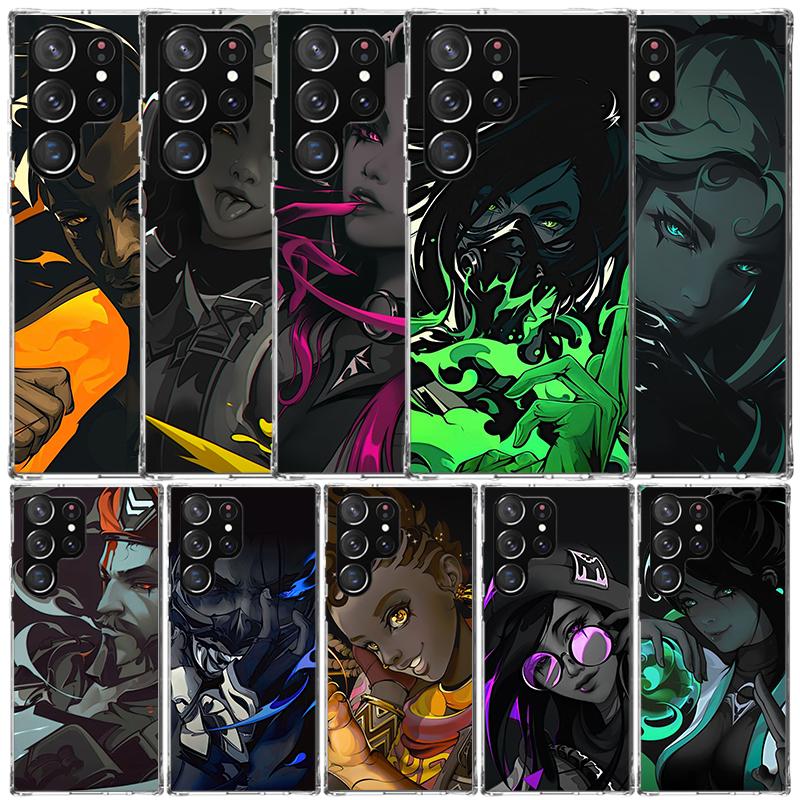 Valorant Game Cool Phone Case For Samsung Galaxy S24 S25 Edge S26 Ultra S22 S23 Plus S21 + S20 FE Soft TPU Back Cover Galaxy S22