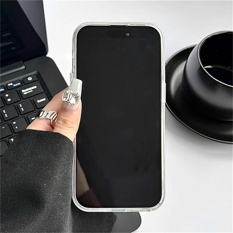 Роскошный корейский чехол для телефона с блестящим узором в виде ракушки бабочки для iPhone 15 14 13 12 Pro Max 11, защитный бампер для объектива