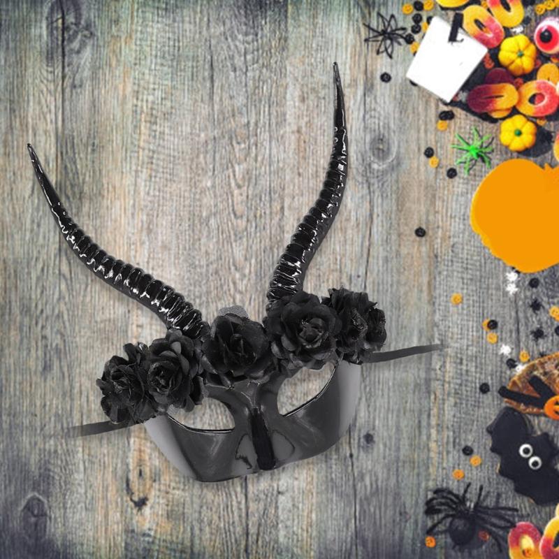 Маска на Хэллоуин Маскарадная маска Маска на пол-лица Маска Демона Маска для Марди Гра Маска для Карнавала Маска с Рогами для Вечеринки