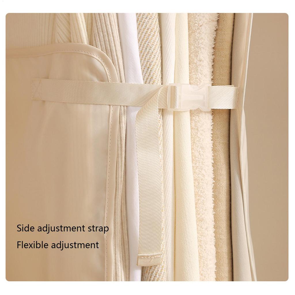 Dress Garment Bag Adjustable Strap Space-Saving Large Capacity Portable Closet Storage Wardrobe Organizer for Clothes Coat Suit