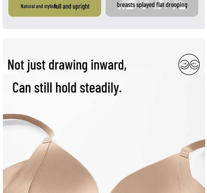 Seamless Push-Up Underwear for Small Chest - Anti-Sagging, Thin Invisible Style, Flesh Color, Summer 2025 Collection