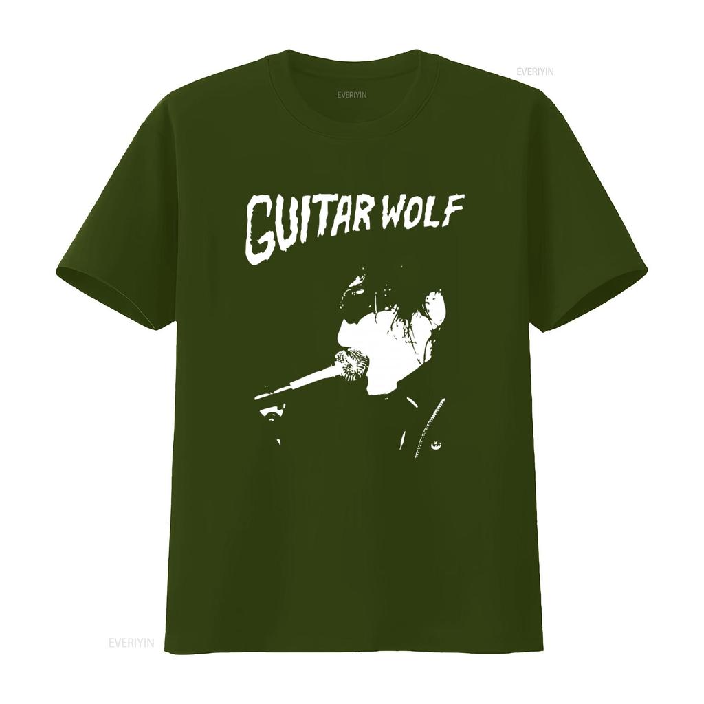 Guitar Wolf Rocknroll Garage Punk Band Print T Shirt Vintage Versatile Graphic Stylish Designer Clothes Comfortable