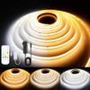 AXMOTUT CCT COB LED Strip Light 3m 24V Bulb Dimmable Color High Brightness High Density Flexible LED Strip Light with RF Remote and PSE Certified