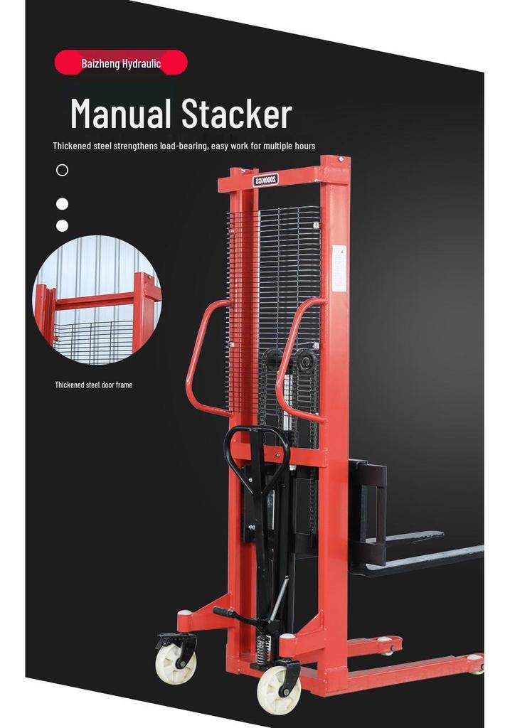 Manual Stacker & Semi-Electric Hydraulic Forklift (1-3 Ton) with 2 Ton Hand Pallet Jack