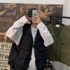 Мужской ретро японский уличный стиль жилет рабочей одежды с несколькими карманами, повседневный свободный крой, без рукавов, стиль национальной волны.