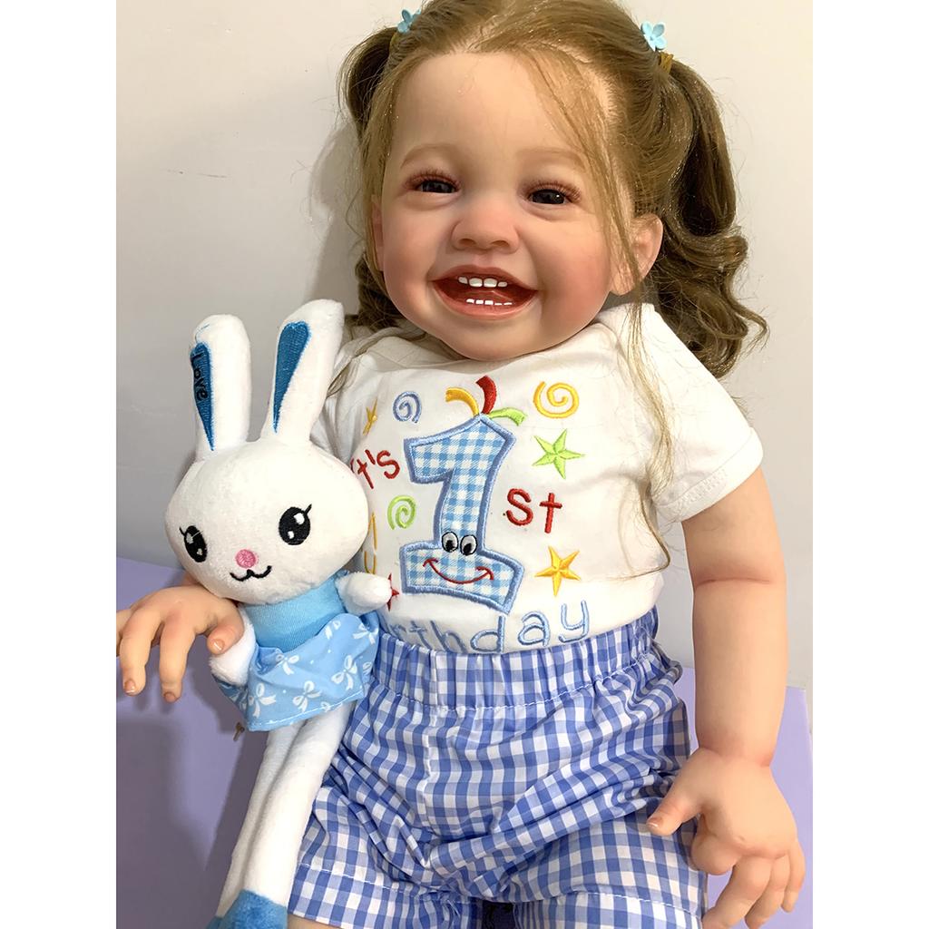 60 см кукла реборн с 3D краской кожи кровеносных сосудов, реалистичная кукла Bebe для девочек, игрушка ручной работы для новорожденных, реалистичная для малышей