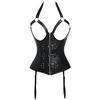 Женский эротический корсет из искусственной кожи с металлической фурнитурой