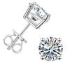 GRA Certified 925 Sterling Silver Moissanite Four-Prong Screwback Stud Earrings - Simple European & American Style