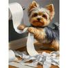 Алмазная живопись Собака Кот Туалет Мультяшная Алмазная мозаика Полная Круглая Выкладка Вышивка Животное Украшение Гостиная