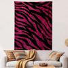 Pink Glitter Zebra Print Pattern Patterned Tapestry Decorative Wall Hanging, Home Bedroom Living Room Decor