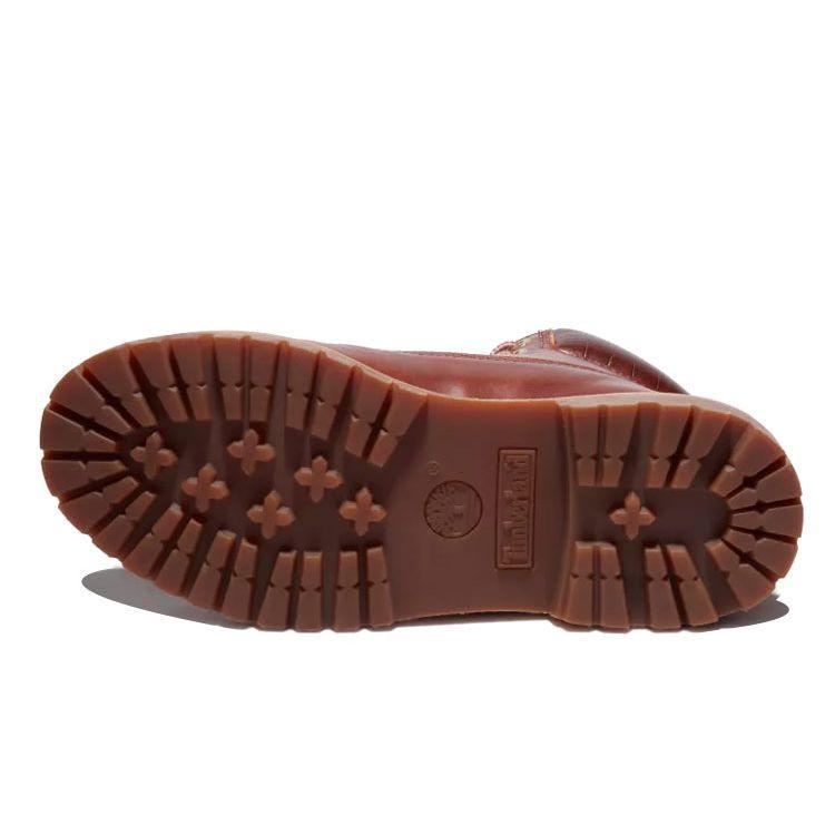 Timberland Серия Premium Удобные ботинки Мартинс до середины икры Женские ботинки Красно-коричневые A2GX7