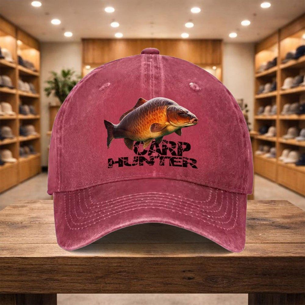 pc CARP HUNTER Adjustable Snapback Baseball Cap Lightweight Unisex Hat Suitable for Sports Travel Outdoor Adjustable Buck