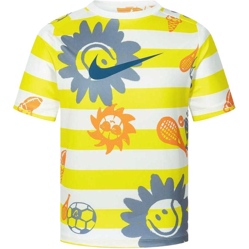 Nike Футболка Opet желто-белая, детская, 3-7 лет, артикул HM4639-731
