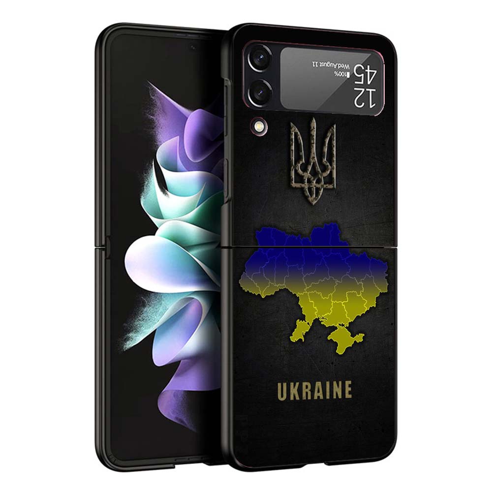 Чехол для телефона Флаг Украины для Samsung Galaxy Z Flip7 Flip6 5G Flip5 Flip4 Flip3 ZFlip 7 6 3 4 5 Ударопрочная задняя крышка Galaxy Z Fli