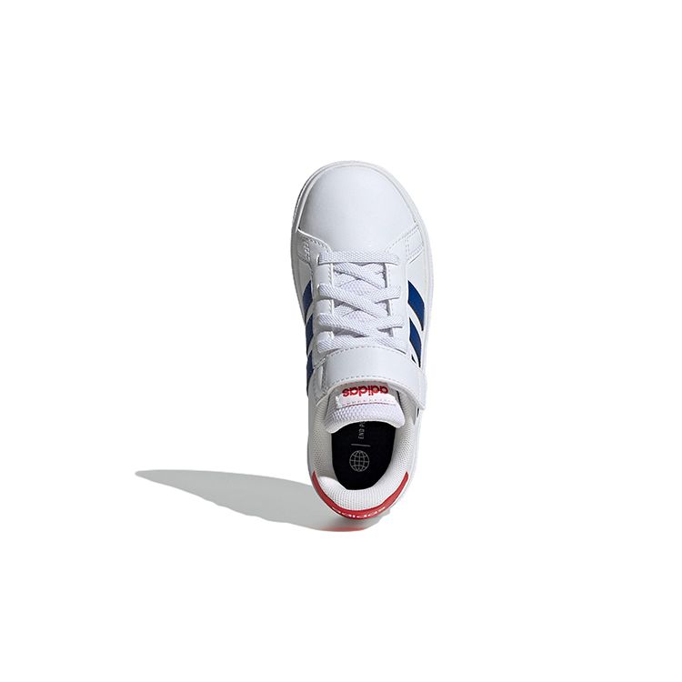Adidas Neo Grand Court 2.0 El K Comfortable Casual Durable Low-Top Skate Shoes Kids Sneakers White Blue Red GW6514