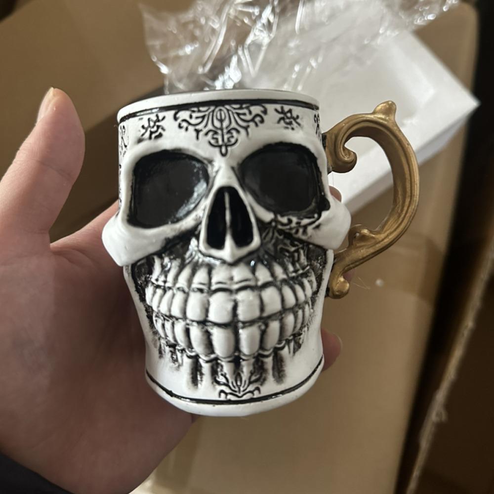 Стильная кофейная кружка из смолы в виде черепа Дизайн Bonehead Готический Череп Дробилка для кофе Скелетная голова Кружки Коллекционеры