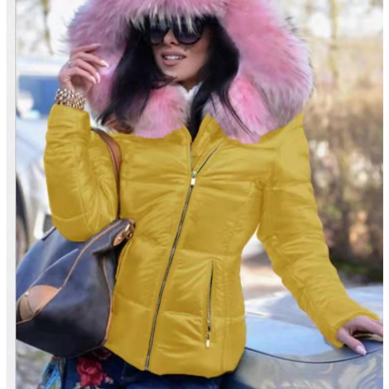 Новые осенние и зимние женские куртки с хлопковой подкладкой, пуховые куртки, короткие женские куртки с капюшоном и большим размером с хлопковой подкладкой