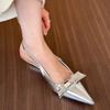 Fashion New Women's Versatile Bow Strap Women's High Heels Fashion Elegant Sexy Pointed Temperament Suitable for Women To Wear Sandals