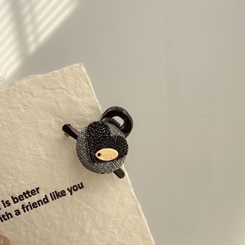 Korean Luxury Fully-Bejeweled Heart-Shaped Hair Clip, New and Niche Design for Women, High-Quality and Exquisite Hairpin
