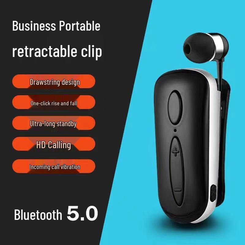 Бизнес-спортивная Bluetooth-гарнитура K36 с выдвижным шнуром и вибрацией при вызове