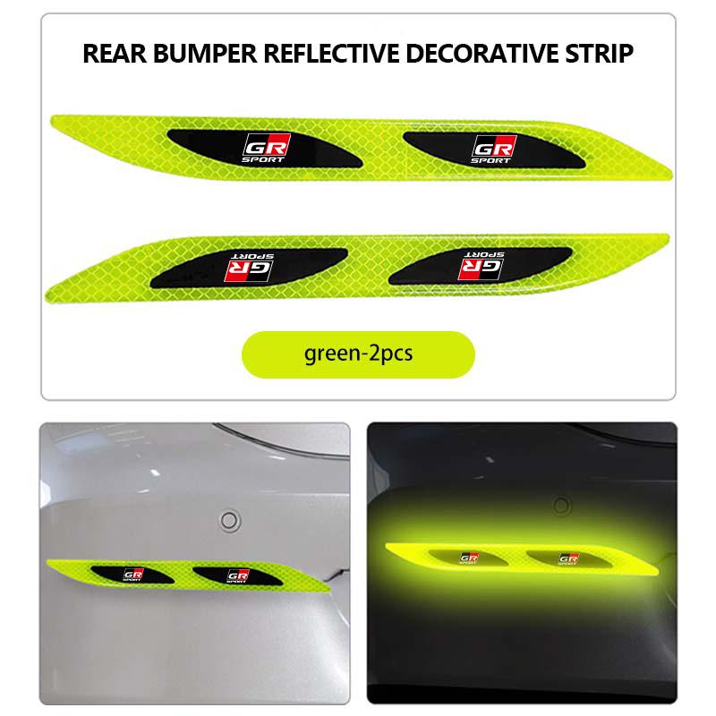 Car Reflective Sticker Bumper Trunk Safety Warning Reflector Stickers Strip For Toyota Yaris Corolla Rav4 CHR Auris Cruiser