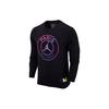 Paris Saint-Germain Casual Sport Crew Neck Long Sleeve T-Shirt Men Tops Black CZ0794-010