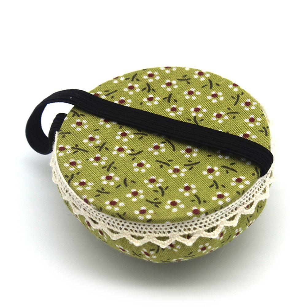 1Pc HOT Ball-Shaped Home Supplies Button Storage Needle Holder Wrist Strap Sewing Pin Cushion Floral