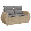 VidaXL Salon de Jardin avec Coussins 6 pcs, Canapés de Terrasse, Ensemble de Meubles de Patio, Mobilier d'Extérieur, Beige 3221408
