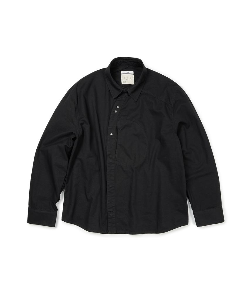 ETCE Curved Cotton Shirts (Black)