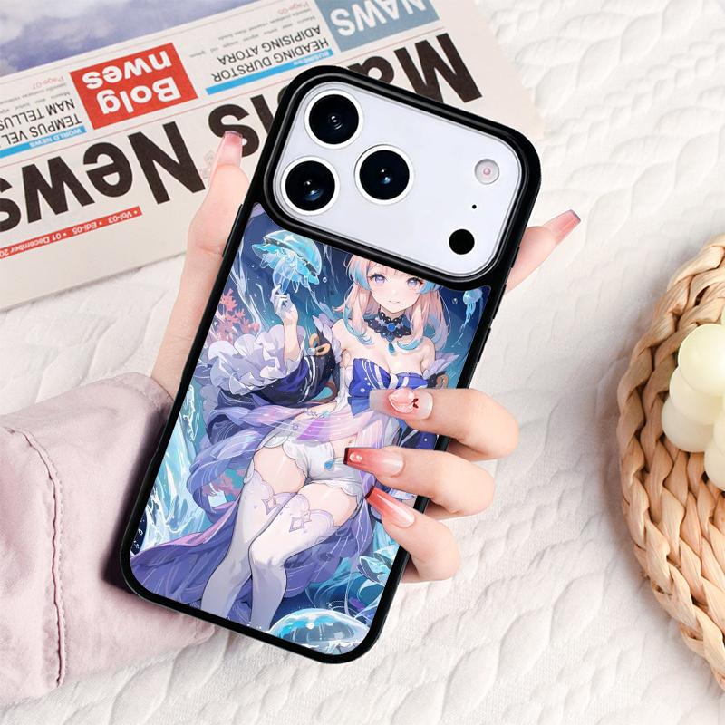 Чехол для телефона Genshin Impact Сангономия Кокоми Для iPhone 17 16e 15 14 13 12 11 Pro Max Air Mini Мягкий защитный чехол