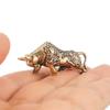 Decoration Brass Bull Figurine Desktop Ornament Abstract Animal Sculpture Miniature Zodiac Cattle