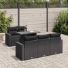 VidaXL Garden Lounge Set 6 Pcs with Cushions Black Braided Resin 3326246