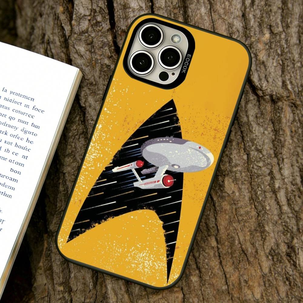S-Trek Space Theme Phone Case For iPhone 17,16,15,14,13,12,11 Plus,Pro Max,XS,Colored Silver Plated Inside Cover