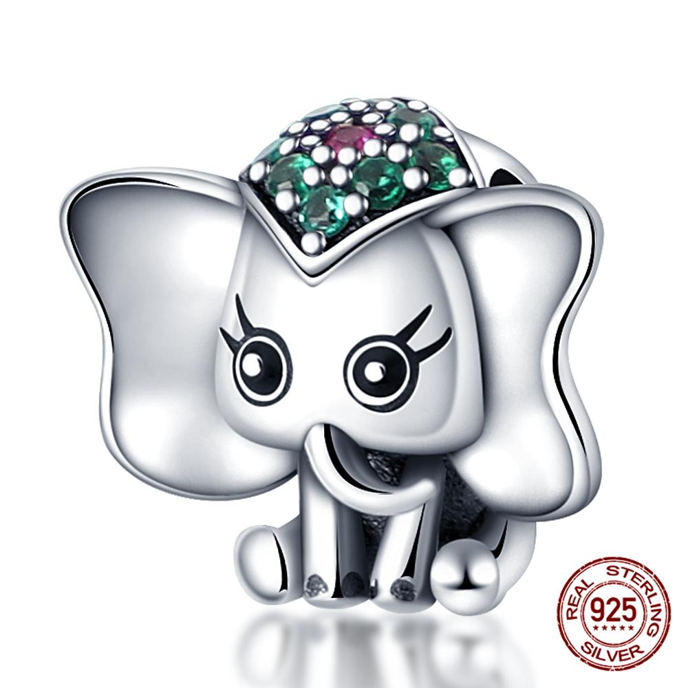 Original Owl Beads 100% 925 Silver Lucky Cat Elephant Charms Fit Original 925 Bracelet DIY Jewelry Making Women's Gift