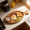 Natural Wooden Fish Dish Handmade Solid Wood Tray Tableware Bread Tray  Holiday Party