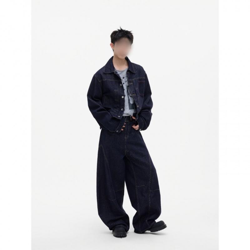 Unisex High Street American Style Denim Jacket—Trendy, Loose-Fit for Spring and Autumn