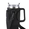Water Bottle Bag Anti Slip Portable Double Layers Water Bottle Holder with Handle Fit for Stanley 40 Oz Insulated Tumblers Black