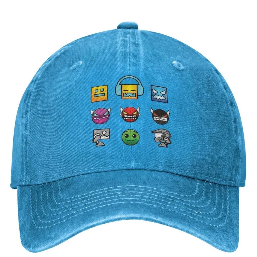 Geometry Dash Casual Baseball Cap Classic Print Hunting Camping Hip Hop Hats Summer Hot Sale Unisex Men Stylish Cap