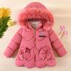 Children's Winter Coat Little Girl Cotton-padded Jacket Thickened Fashion Down Jacket Girl's Medium Long Super Cute Jacket