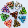 10pcs/set 16MM Multi Color Point Dice Acrylic Digital Dice for Dnd Rpg Cthulhu Running Team Table Game Board Game Dnd Dice Set