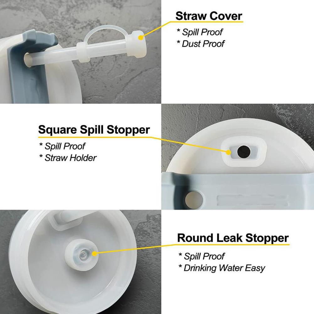 1-8Set Silicone Spill Proof Stopper for Stanley Cup 30oz/40oz 1.0 Tumbler Accessories Water Bottle Straw Cover Cap Spill Stopper