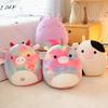 Soft Plush Unicorn And Cow Pillow Cushion Cartoon Animal Stuffed Toy For Girls 35cm
