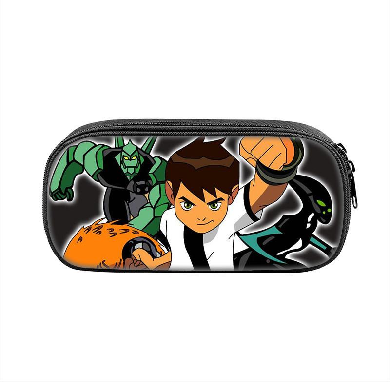 Пенал для детей Ben10 большой емкости из нейлона, органайзер для школьных принадлежностей