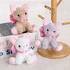 Kitten Plush Bowknot Keychain: Cute Cat Doll Charm for Girls' Bags