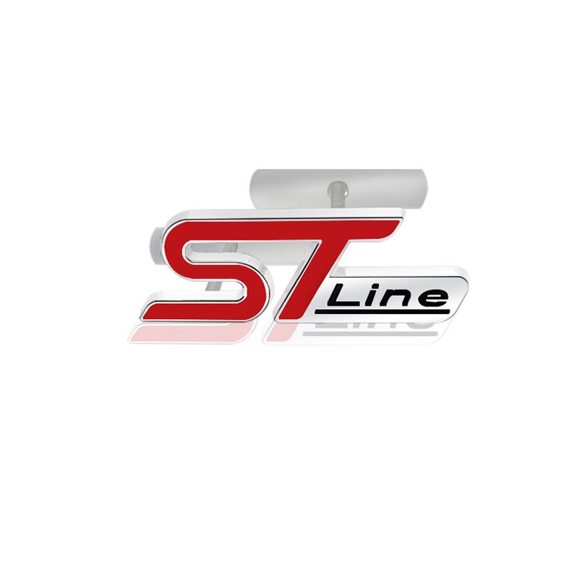 YHN10 3D ST LINE Значок решетки радиатора МЕТАЛЛИЧЕСКИЙ Наклейка значка автомобиля на задний багажник Для Ford Focus x 2 3 FIESTA Kuga ESCAPE Vignale Mondeo EcoBoost