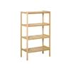 Étagère - MUVOE - 4 Niveaux - Bambou Naturel - 62x33x112cm - Charge 10kg Par Étagère