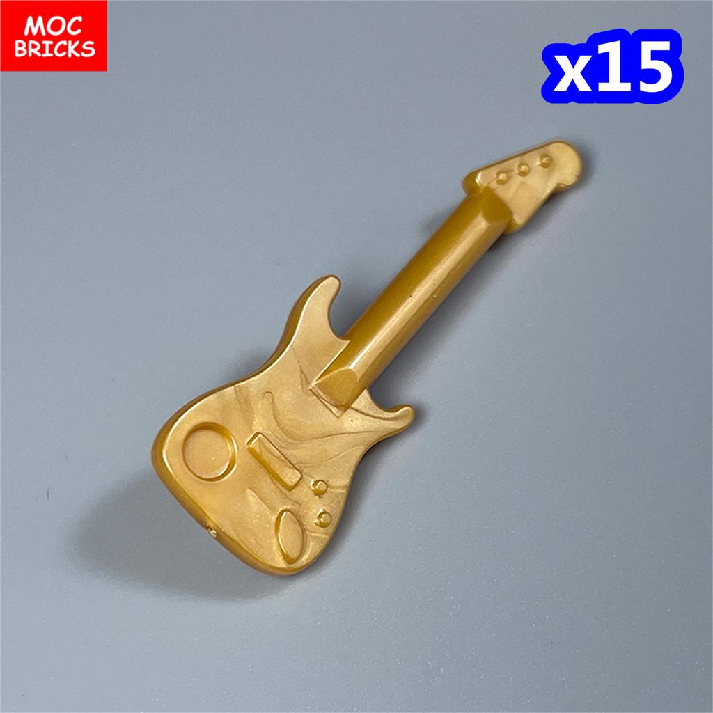 MOC Bricks Suona Horn Music Score Singer Saxophone Bass Figure Musical Instruments Educatinal Building Blocks Kids Girls Toys