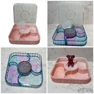 Силиконовый ящик для хранения форм Силиконовые формы для литья Силиконовые подносы для фруктов Формы из смолы для поделок